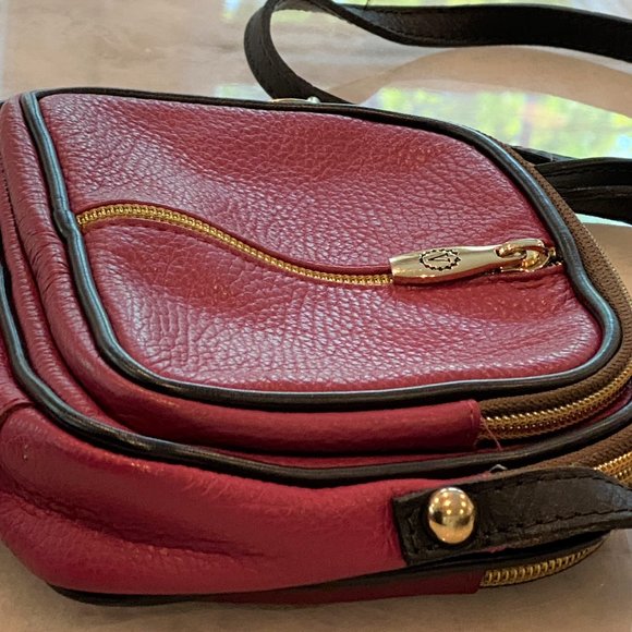 Valentina Bags Italian Pebbled Leather 3zipper Crossbody Bag Poshmark